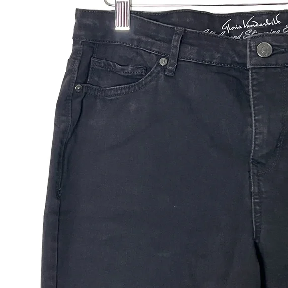 Gloria Vanderbilt | Rail straight high rise classic black jeans size 8 - Picture 4 of 13